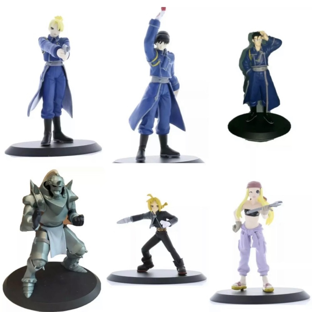 COPY - Fullmetal Alchemist Characters Elric Mustang Hawkeye Rockbell Figurine S…